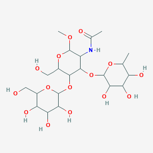 molecular formula C₂₁H₃₇NO₁₅ B1139679 Lewis X Trisaccharide, Methyl Glycoside CAS No. 176106-81-3