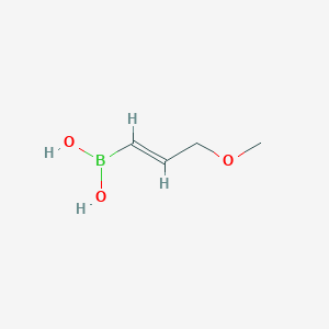 molecular formula C₄H₉BO₃ B1139685 [(E)-3-methoxyprop-1-enyl]boronic acid CAS No. 1092449-36-9