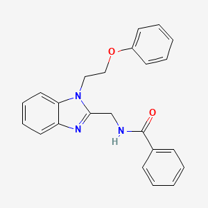 molecular formula C23H21N3O2 B11396852 N-{[1-(2-phenoxyethyl)-1H-benzimidazol-2-yl]methyl}benzamide 