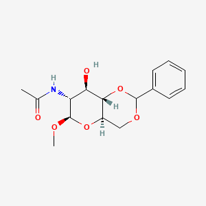 molecular formula C₁₆H₂₁NO₆ B1139686 Methyl 2-acetamido-4,6-O-benzylidene-2-deoxy-b-D-glucopyranoside CAS No. 10300-76-2