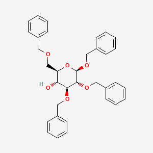 molecular formula C₃₄H₃₆O₆ B1139700 1,2,3,6-Tetra-O-benzyl-b-D-glucopyranoside CAS No. 67831-42-9