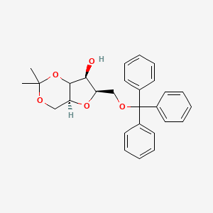 molecular formula C₂₈H₃₀O₅ B1139702 2,5-Anhydro-1,3-O-isopropylidene-6-O-trityl-D-glucitol CAS No. 65758-50-1
