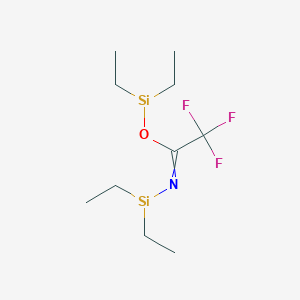 molecular formula C10H22F3NOSi2 B1139711 N,O-Bis(diethylhydrogensilyl)trifluoroacetamide CAS No. 105384-38-1