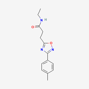 molecular formula C14H17N3O2 B11397139 N-ethyl-3-[3-(4-methylphenyl)-1,2,4-oxadiazol-5-yl]propanamide 