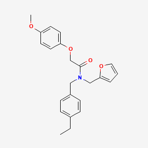 molecular formula C23H25NO4 B11397157 N-(4-ethylbenzyl)-N-(furan-2-ylmethyl)-2-(4-methoxyphenoxy)acetamide 