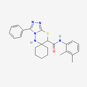 molecular formula C24H27N5OS B11397177 N-(2,3-dimethylphenyl)-3'-phenylspiro[cyclohexane-1,6'-[1,2,4]triazolo[3,4-b][1,3,4]thiadiazine]-7'-carboxamide 