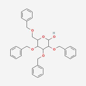 molecular formula C₃₄H₃₆O₆ B1139720 3,4,5-Tris(phenylmethoxy)-6-(phenylmethoxymethyl)oxan-2-ol CAS No. 61330-61-8