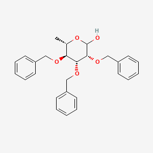molecular formula C₂₇H₃₀O₅ B1139725 2,3,4-Tri-O-benzyl-L-rhamnopyranose CAS No. 210426-02-1