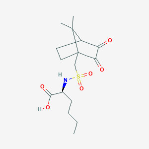 molecular formula C16H25NO6S B1139726 Camphorquinone-10-sulfonylnorleucine CAS No. 73413-80-6