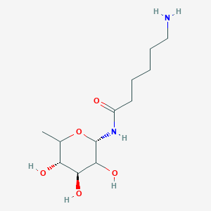 molecular formula C12H24N2O5 B1139728 N-(epsilon-Aminocaproyl)-beta-L-fucopyranosylamine CAS No. 35978-97-3