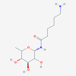 molecular formula C₁₂H₂₄N₂O₅ B1139728 N-(ε-氨基己酰)-β-L-岩藻糖吡喃糖胺 CAS No. 35978-97-3