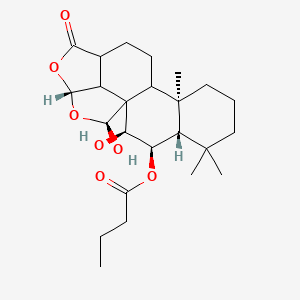 [(2S,3R,4S,9R,13R,16R,18S)-2,18-dihydroxy-5,5,9-trimethyl-14-oxo-15,17-dioxapentacyclo[11.5.1.01,10.04,9.016,19]nonadecan-3-yl] butanoate