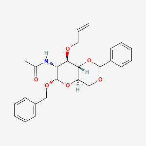 molecular formula C₂₅H₂₉NO₆ B1139738 Benzyl 2-acetamido-3-O-allyl-4,6-O-benzylidene-2-deoxy-a-D-glucopyranoside CAS No. 60920-72-1