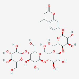 molecular formula C₃₄H₄₈O₂₃ B1139739 4-Methylumbelliferyl |A-D-Cellotetroside CAS No. 84325-19-9