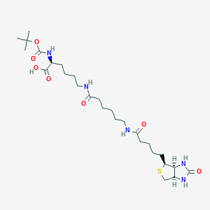 molecular formula C₂₇H₄₇N₅O₇S B1139743 N2-t-Boc-N6-(biotinamido-6-N-caproylamido)lysine CAS No. 102910-26-9