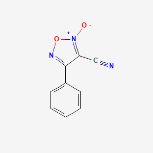 molecular formula C₉H₅N₃O₂ B1139744 4-Phenyl-3-furoxancarbonitrile CAS No. 125520-62-9