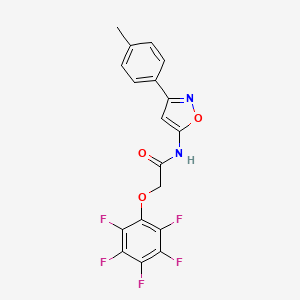 molecular formula C18H11F5N2O3 B11397490 N-[3-(4-methylphenyl)-1,2-oxazol-5-yl]-2-(pentafluorophenoxy)acetamide 