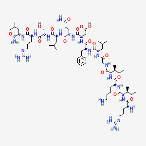 molecular formula C71H124N22O17 B1139751 H-Arg-Ile-Lys-Ile-Gly-Leu-Phe-Asp-Gln-Leu-Ser-Arg-Leu-NH2 CAS No. 216064-36-7