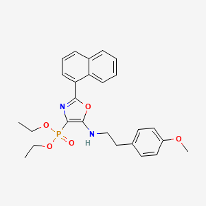 molecular formula C26H29N2O5P B11397589 Diethyl 5-{[2-(4-methoxyphenyl)ethyl]amino}-2-(1-naphthyl)-1,3-oxazol-4-ylphosphonate 