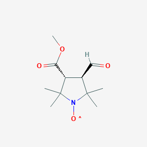 molecular formula C₁₁H₁₈NO₄ B1139765 trans-3-Formyl-4-methoxycarbonyl-2,2,5,5-tetramethylpyrrolidin-1-yloxyl Radical CAS No. 229621-04-9