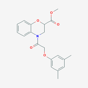 molecular formula C20H21NO5 B11397739 methyl 4-[(3,5-dimethylphenoxy)acetyl]-3,4-dihydro-2H-1,4-benzoxazine-2-carboxylate CAS No. 879948-56-8