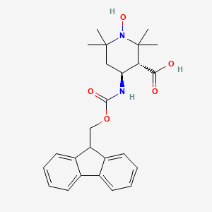 molecular formula C₂₅H₂₉N₂O₅ B1139778 (3R,4S)-4-(9H-fluoren-9-ylmethoxycarbonylamino)-1-hydroxy-2,2,6,6-tetramethylpiperidine-3-carboxylic acid CAS No. 583827-12-7