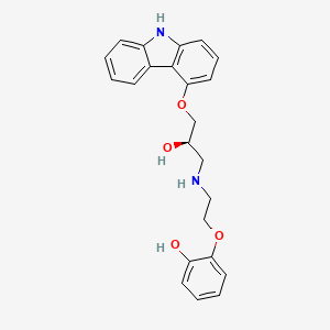 molecular formula C₂₃H₂₄N₂O₄ B1139786 (R)-(+)-o-Desmethylcarvedilol CAS No. 123372-14-5
