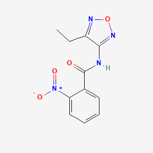 molecular formula C11H10N4O4 B11397906 N-(4-ethyl-1,2,5-oxadiazol-3-yl)-2-nitrobenzamide 