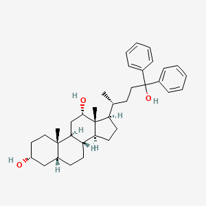 molecular formula C₃₆H₅₀O₃ B1139791 3,12-Dihydroxy-nor-cholanyldiphenylcarbinol CAS No. 83116-96-5