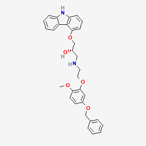 molecular formula C₃₁H₃₂N₂O₅ B1139792 (S)-(-)-5'-苄氧基苯基卡维地洛 CAS No. 887353-00-6