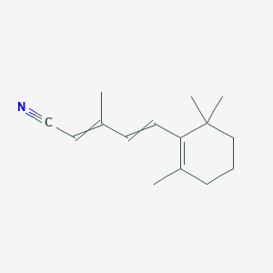 molecular formula C₁₅H₂₁N B1139793 3-Methyl-5-(2,6,6-trimethylcyclohexen-1-yl)penta-2,4-dienenitrile CAS No. 1155402-76-8