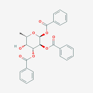 molecular formula C₂₇H₂₄O₈ B1139804 1,2,3-Tri-O-benzoyl-alpha-L-fucopyranose CAS No. 132867-76-6