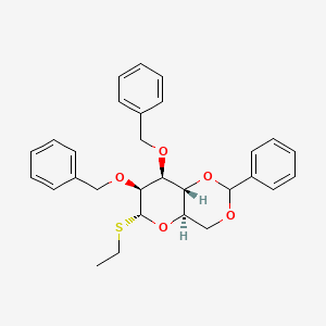 molecular formula C₂₉H₃₂O₅S B1139806 Ethyl 2,3-Di-O-benzyl-4,6-O-benzylidene-1-deoxy-1-thio-|A-D-mannopyranoside CAS No. 218937-71-4