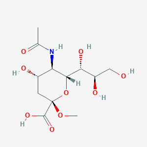 molecular formula C₁₂H₂₁NO₉ B1139811 2-O-Methyl-b-D-N-acetylneuraminic acid CAS No. 23755-35-3