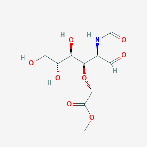 molecular formula C₁₂H₂₁NO₈ B1139813 2-Acetamido-3-O-(D-1-carboxyethyl)-2-deoxy-2-D-glucose Methyl Ester CAS No. 99689-20-0