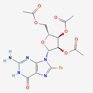 molecular formula C₁₆H₁₈BrN₅O₈ B1139814 8-Bromoguanosine 2',3',5'-triacetate CAS No. 15717-45-0