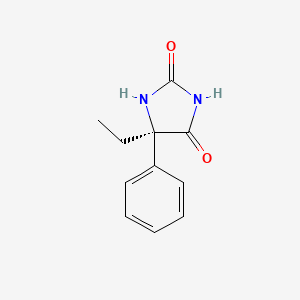 molecular formula C₁₁H₁₂N₂O₂ B1139816 (-)-5-Ethyl-5-phenylhydantoin CAS No. 65567-32-0
