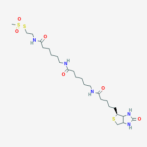 molecular formula C₂₅H₄₅N₅O₆S₃ B1139820 N-[6-(2-methylsulfonylsulfanylethylamino)-6-oxohexyl]-6-[5-[(4S)-2-oxo-1,3,3a,4,6,6a-hexahydrothieno[3,4-d]imidazol-4-yl]pentanoylamino]hexanamide CAS No. 1038749-81-3