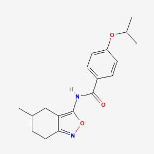 molecular formula C18H22N2O3 B11398228 N-(5-methyl-4,5,6,7-tetrahydro-2,1-benzoxazol-3-yl)-4-(propan-2-yloxy)benzamide 