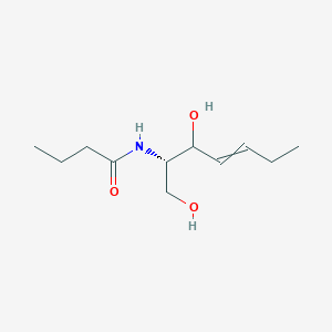 molecular formula C₁₁H₂₁NO₃ B1139826 1-Hydroxy-4-carboxyl-2,2,6,6-tetramethylpiperidine, Methyl Ester CAS No. 439858-36-3