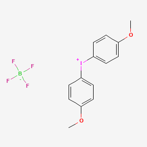 molecular formula C₁₄H₁₄BF₄IO₂ B1139830 Bis(4-methoxyphenyl)iodonium Tetrafluoroborate CAS No. 1426-58-0