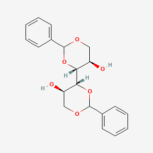 molecular formula C₂₀H₂₂O₆ B1139835 (4R,5R)-4-[(4R,5R)-5-hydroxy-2-phenyl-1,3-dioxan-4-yl]-2-phenyl-1,3-dioxan-5-ol CAS No. 28224-73-9
