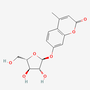 molecular formula C₁₅H₁₆O₇ B1139836 4-Methylumbelliferyl alpha-L-arabinofuranoside CAS No. 77471-44-4