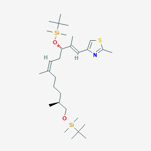 molecular formula C₃₀H₅₇NO₂SSi₂ B1139842 4-[(1E,3S,5Z,8R/S,10S)-3,11-Bis-{[tert-butyl(dimethyl)silyl]oxy}-2,6,10-trimethyl-undeca-1,5-dienyl]-2-methyl-1,3-thiazole CAS No. 210690-85-0