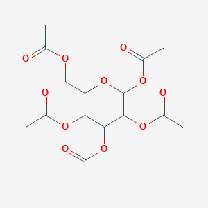 molecular formula C₁₆H₂₂O₁₁ B1139843 alpha-D-Glucopyranose, pentaacetate CAS No. 2152-77-4