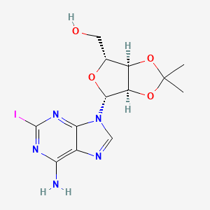 molecular formula C₁₃H₁₆IN₅O₄ B1139850 2-Iodo Adenosine 2',3'-Acetonide CAS No. 141018-25-9