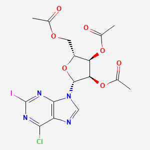 [(2R,3R,4R,5R)-3,4-diacetyloxy-5-(6-chloro-2-iodopurin-9-yl)oxolan-2-yl]methyl acetate