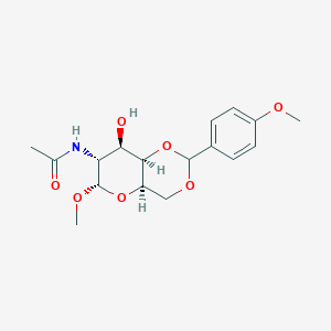 molecular formula C₁₇H₂₃NO₇ B1139862 N-Acetyl-4,6-(P-methoxybenzylidene)-2-deoxy-1-O-methyl-A-D-galactosamine CAS No. 188666-34-4