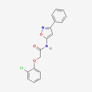molecular formula C17H13ClN2O3 B11398625 2-(2-chlorophenoxy)-N-(3-phenyl-1,2-oxazol-5-yl)acetamide 