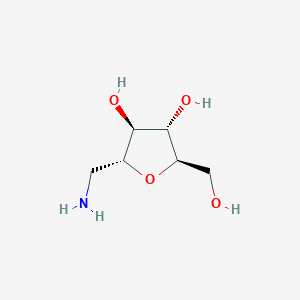 molecular formula C₆H₁₃NO₄ B1139865 1-Amino-2,5-anhydro-1-deoxy-D-mannitol CAS No. 228862-97-3